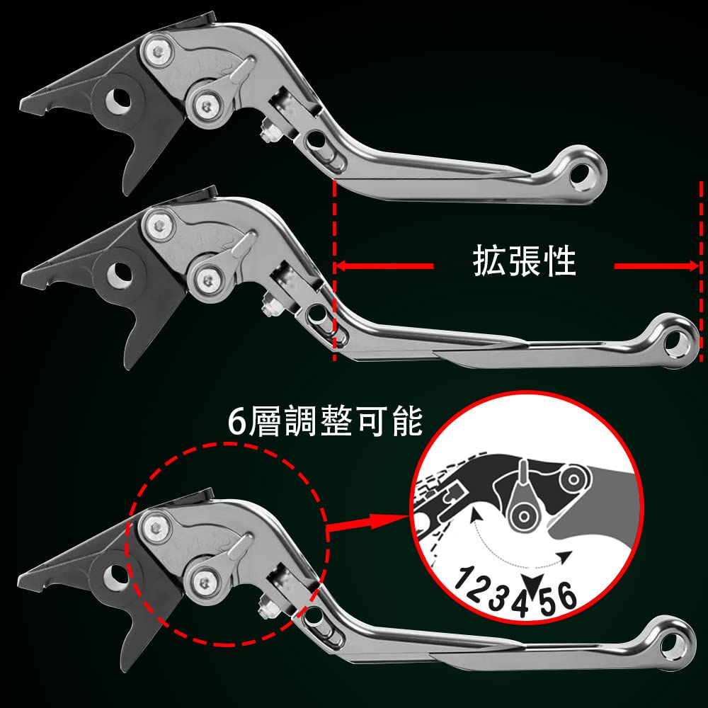 For GSX250R Gsx250r Gsx250r GSX 250R 2018 2019 2020 Motorcycle Accessories CNC Motorcycle Adjustable Retractable Folding Brake Clutch Lever