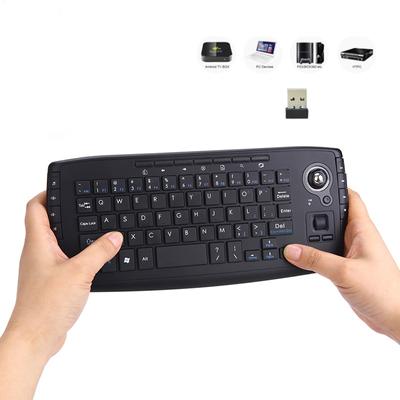 Mini Ergonomická klávesnice Trackball Air Mouse 1200 dpi Funkční TV 2,4G bezdrátová klávesnice s trackballem pro Lapotp PC TV