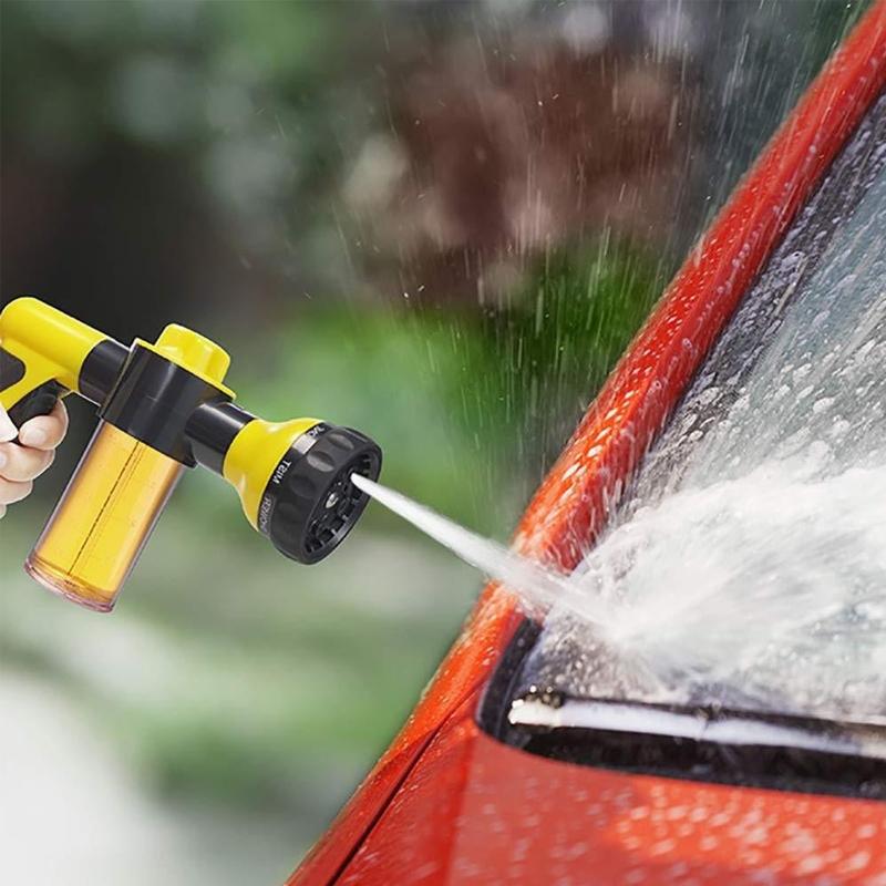 Multifunctional Foam Gun for Car Washing Garden Patio Flowers Plants Watering Pets Showering Durable Water Hose Nozzle