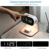 Multifunctional Clock With Night Light, Wireless Charging, Three Brightness Holiday Couple Gift