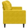 3 Seater Sofa Yellow 180 cm Velvet