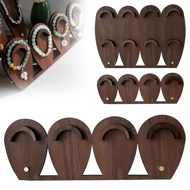 Wood Bracelet Stand Jewelry Storage Box Jewelry Stand Jewelry Display Holder Necklace Display Stand Wood Texture