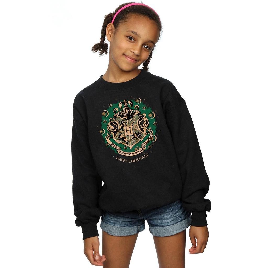 HARRY POTTER Girls Christmas Wreath Sweatshirt