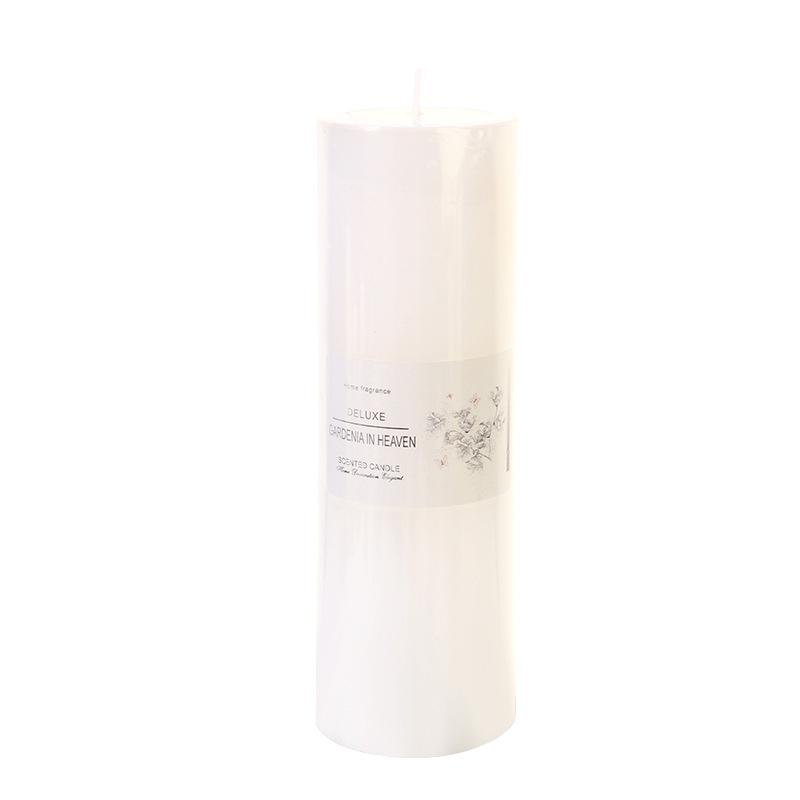 Classic European Style Ivory White Large Cylinder Scented Candle Wedding Hotel Decoration Unscented Rod Wax