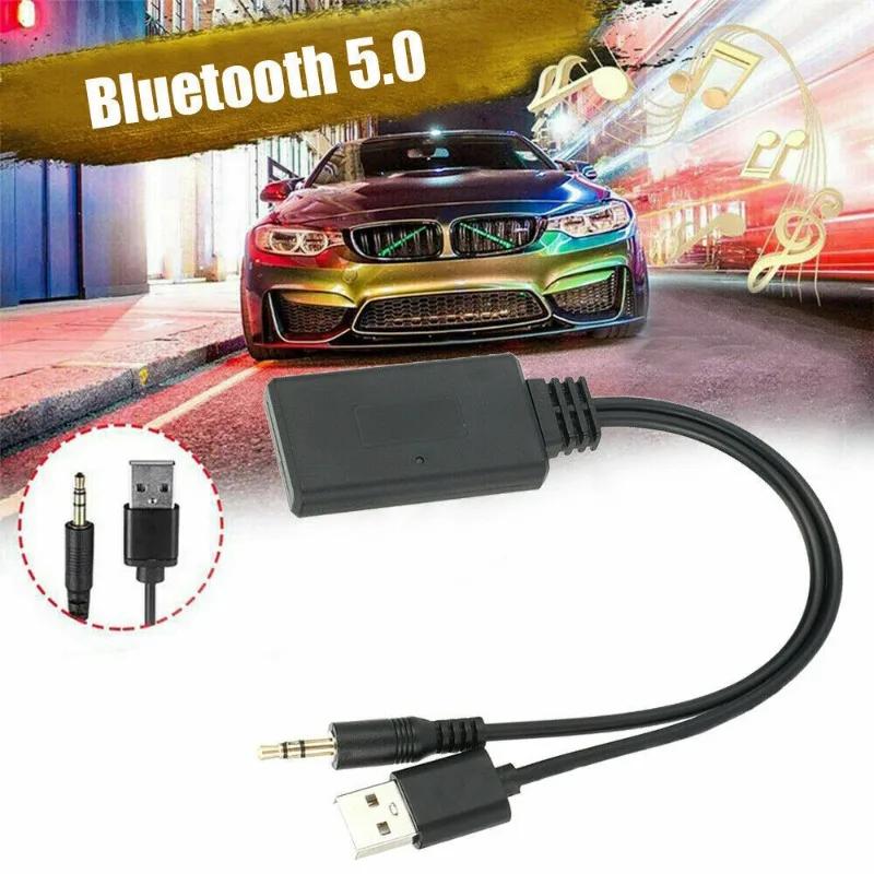 Car Bluetooth Audio Adapter for BMW E90 E91 Wireless Music Receiver with 3.5mm Aux Connection and USB Support