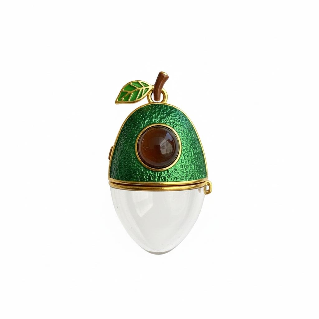 Avocado Pear Bead Opening Necklace Niche Creative Fruit Design Cute Personality Necklace