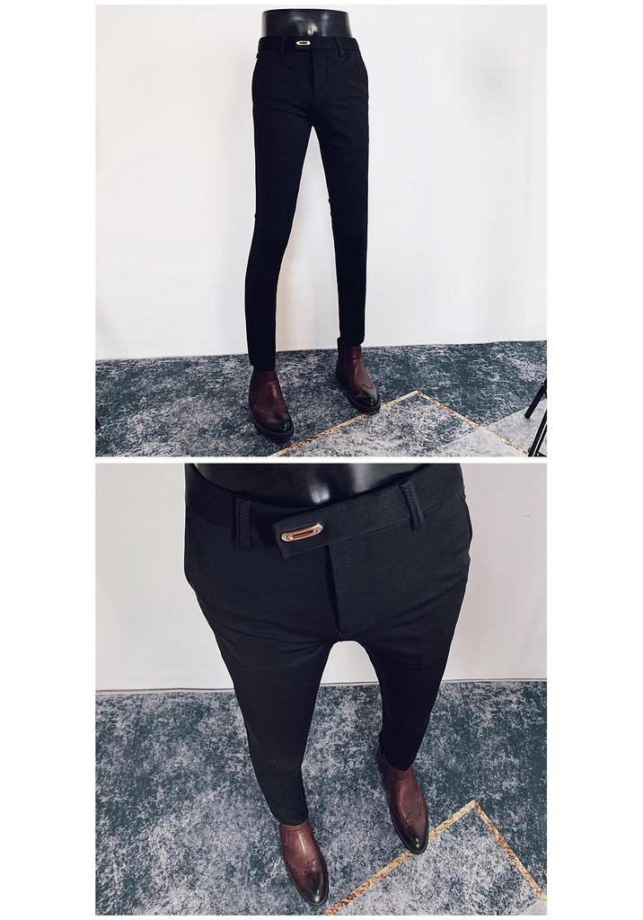 Summer Men's Business Casual Straight Suit Trousers