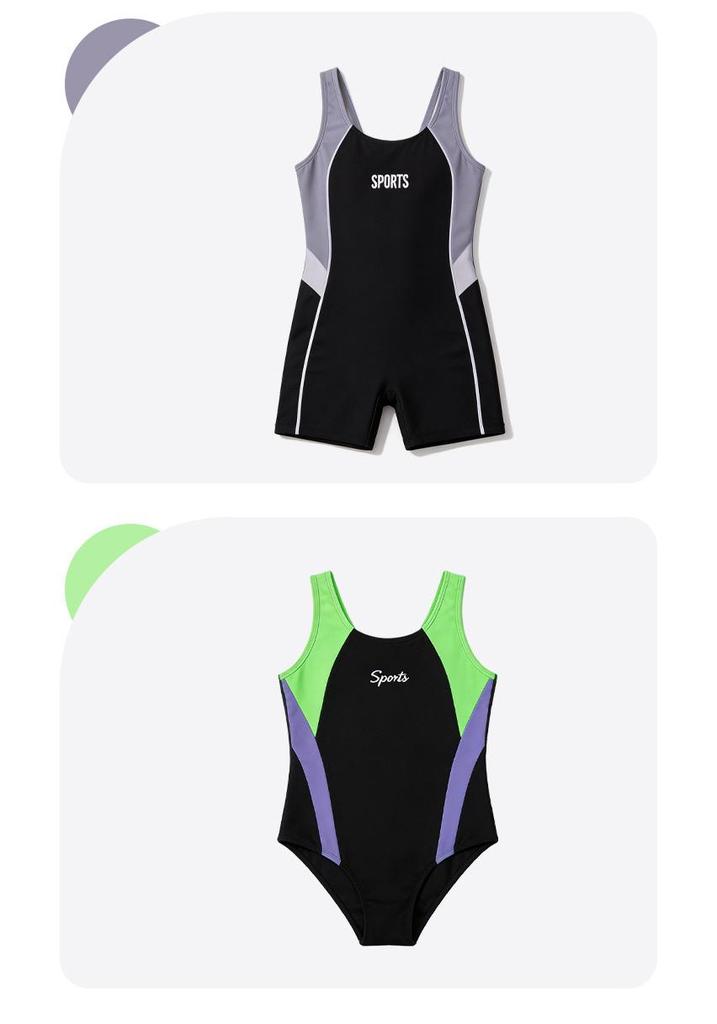 Girl's Quick-Dry One-Piece Swimsuit for Students - New Style for Middle & Older Children, Ideal for Professional Swimming Training