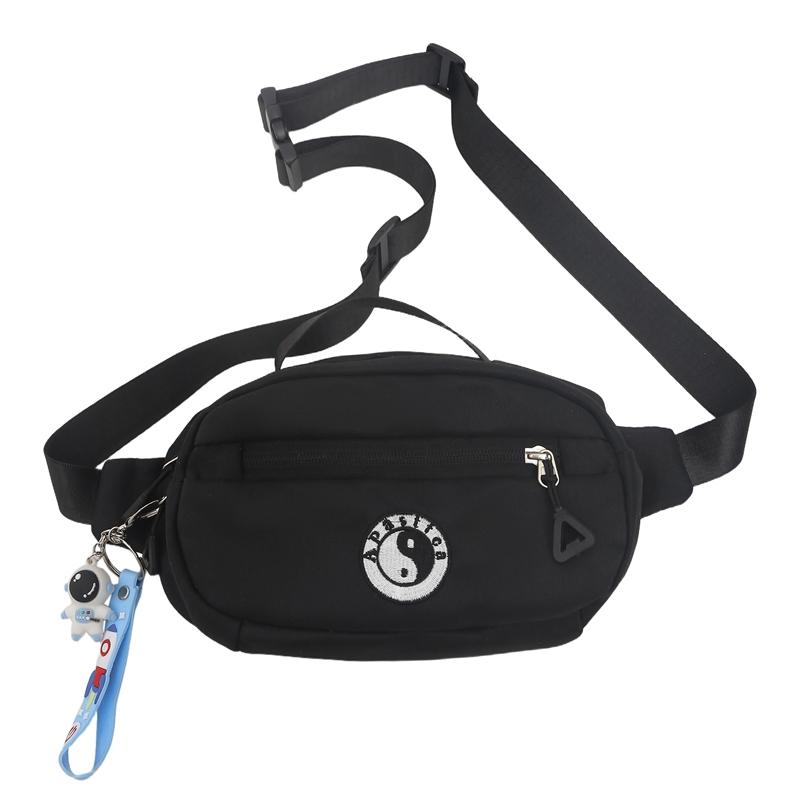 Нагрудная сумка женская контрастная уличная велосипедная сумка через плечо сумка для мобильного телефона мужская спортивная поясная сумка чёрный 1244₽