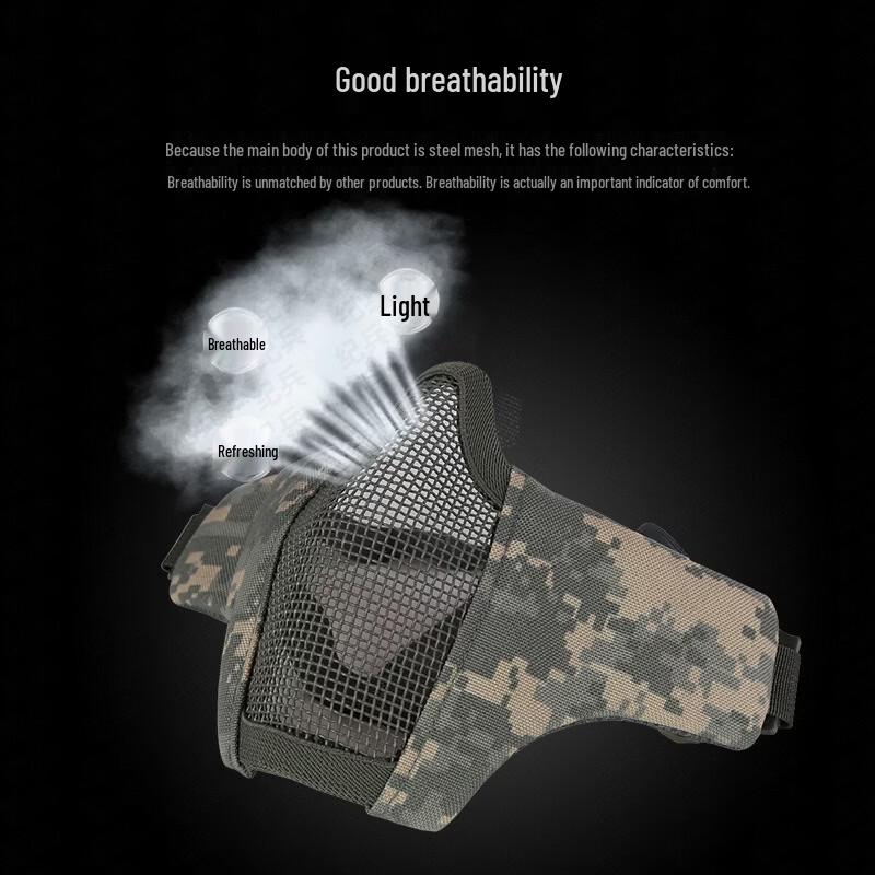 Breathable Steel Mesh Tactical Face Mask