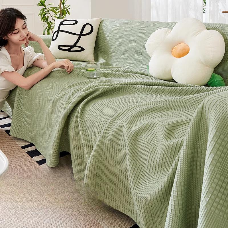 Summer Ice Silk Sofa Cover Cloth One-Piece Sofa Towel Full Cover Sofa Cover Summer Full-Cover Sofa Cushion