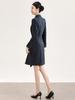 Elegant Irregular Belted Suit Dress - Women's Spring Collection