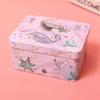 Mermaid Metal Storage Box With Lid For Desk Organizer Gift Decoration Students