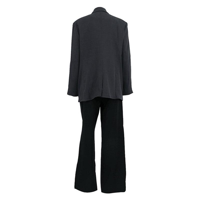 Trajes elegantes de 2 piezas para mujer, con botones en la solapa y bolsillos, chaqueta de manga larga, pantalones rectos de cintura alta, conjuntos para dama, primavera otoño 2025, atuendo para oficina para dama