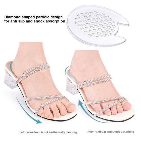 Yousheng 1 Pair Gel Heel Pad Foot Pain Relief Washable Reusable Self-adhesive Shock Absorbing High Heel Shoes Non-slip Heel Cushion Padding