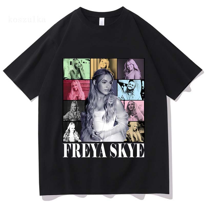 Silent TreatUnisext T Shirt Freya Skye Singer Graphic Oversized Y2k Tee Unisex Women Casual Cotton Harajuku Street Hip Hop Clothes Tee