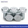Grade 4.8 Galvanized Hex Head Bolts & Screws Set with Full & Half Thread and Nuts
