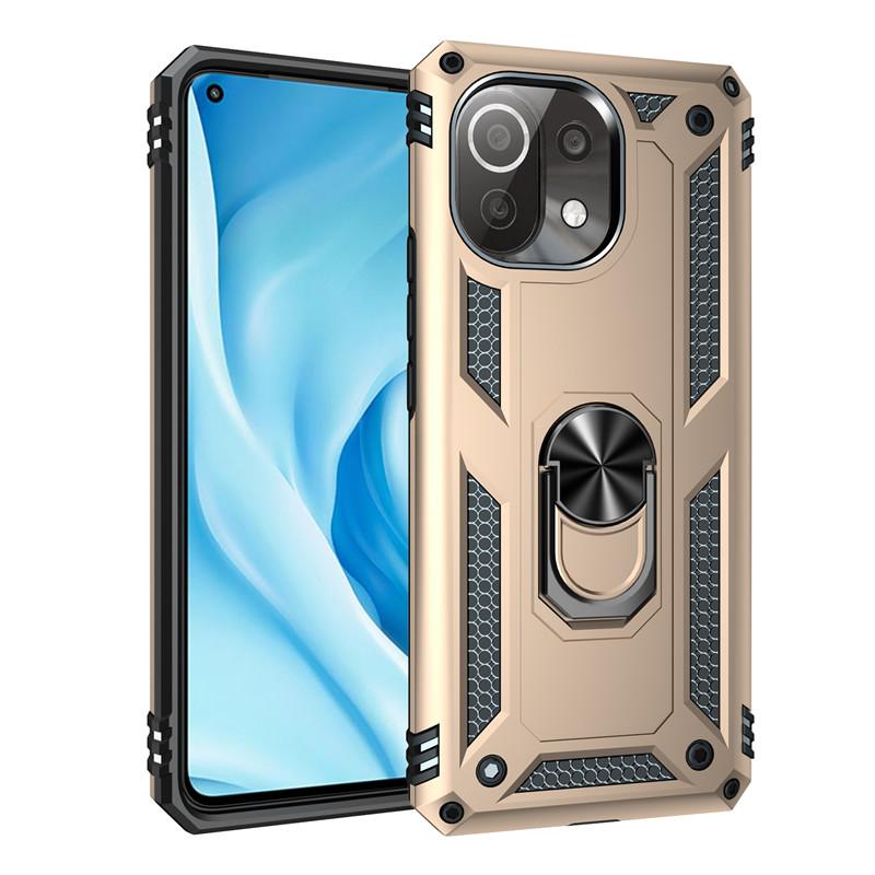 Shockproof Rugged Magnetic Ring Stand Fundas TPU Bumper Cover for Xiaomi Mi11 Mi 11 Pro Mi11 Lite 5G Case Coque Protective Shell
