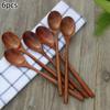 6 PCS Japanese Style Wooden Soup Spoon Natural Tableware Wood Teaspoon HOT SALE