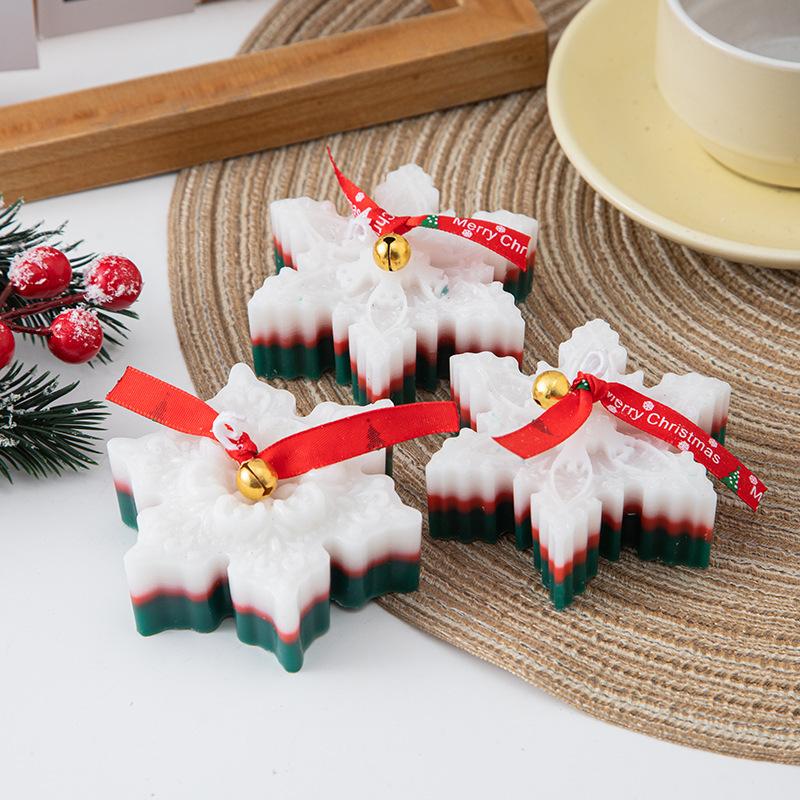 Christmas Snowflake Scented Candle Creative Style Scented Candle Souvenir Home Ornament Gift