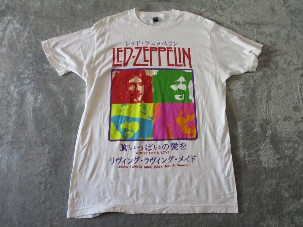 Led Zeppelin Band T-Shirt, Seltenes Design Weißes Unisex T-Shirt Nachdruck KH13634 Unisex T-Shirt