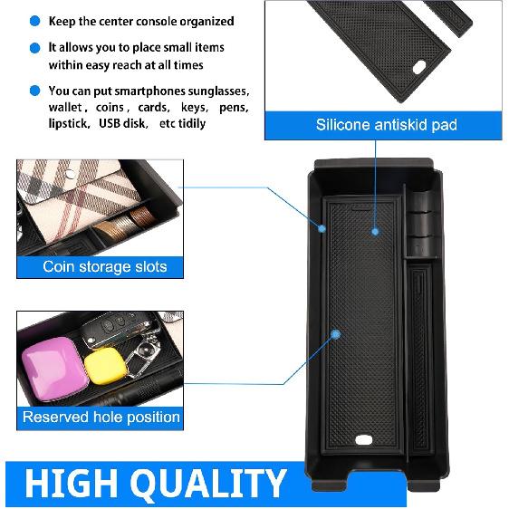 SHAOHAO for 2025 2026 Toyota Prius Console Organizer Tray for 2023 2024 2025 2026 Toyota Prius LE, XLE, Limited, Nightshade Accessories Console Tray