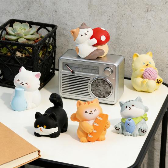 Cute Cat Whisker Collector 3D Cartoon Cat Sculpture Pet Beard Holder Resin Cat Whisker Vase Mini Pet Vibrissae Keepsake Sympathy Gift for Cat Lovers