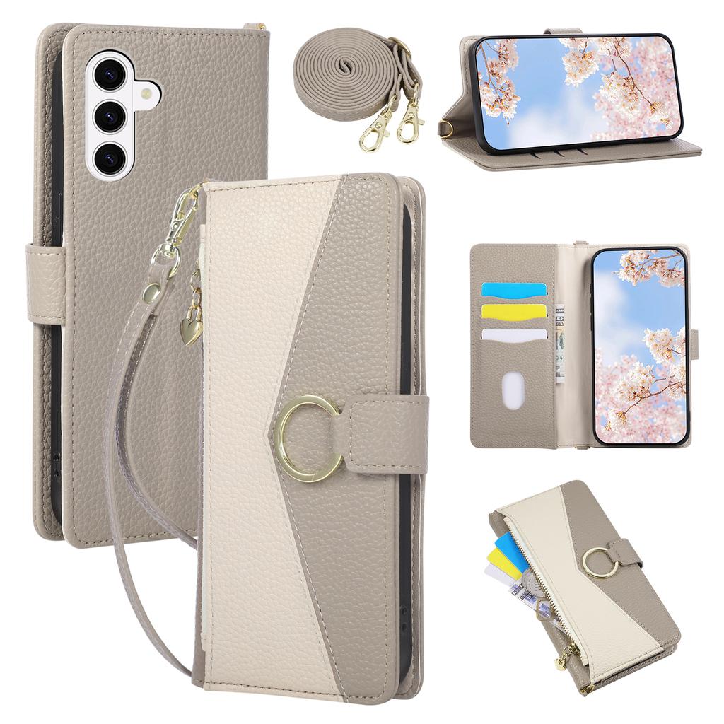 Crossbody Lanyard Luxury Cards Solt Wallet Leather Case For Samsung Galaxy Z Fold 7 6 5 4 5G Fold7 Fold6 Bag Ring Holder Cover