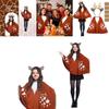Reindeer Cosplay Cloak For Women With Face Decor For Halloween And Christmas Events