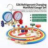 Professional AC Refrigerants Manifold Gauge For Precise Pressure Measurement In HVAC Systems Diagnostic Tool With Hose