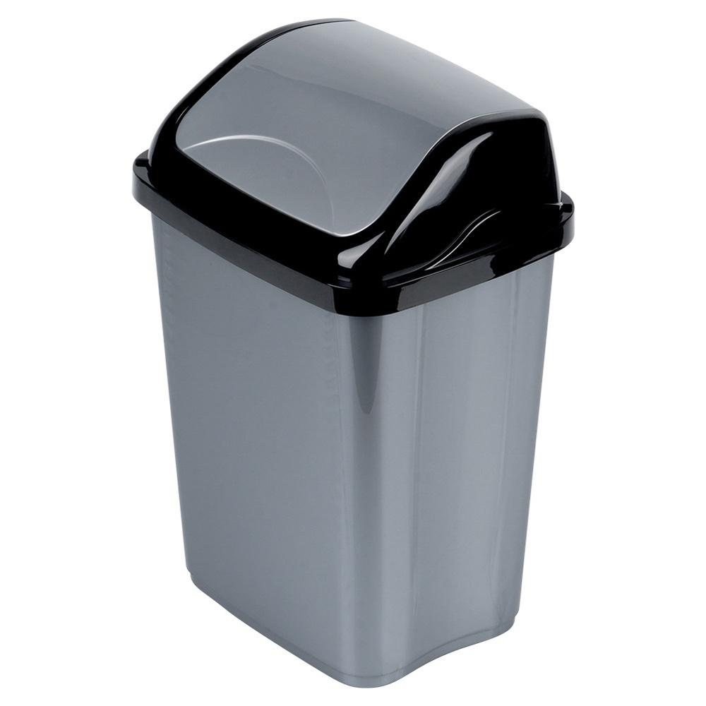 Kosz na Śmieci Odpady Plastikowy Uchylny Biurowy Łazienkowy Kuchenny 10L