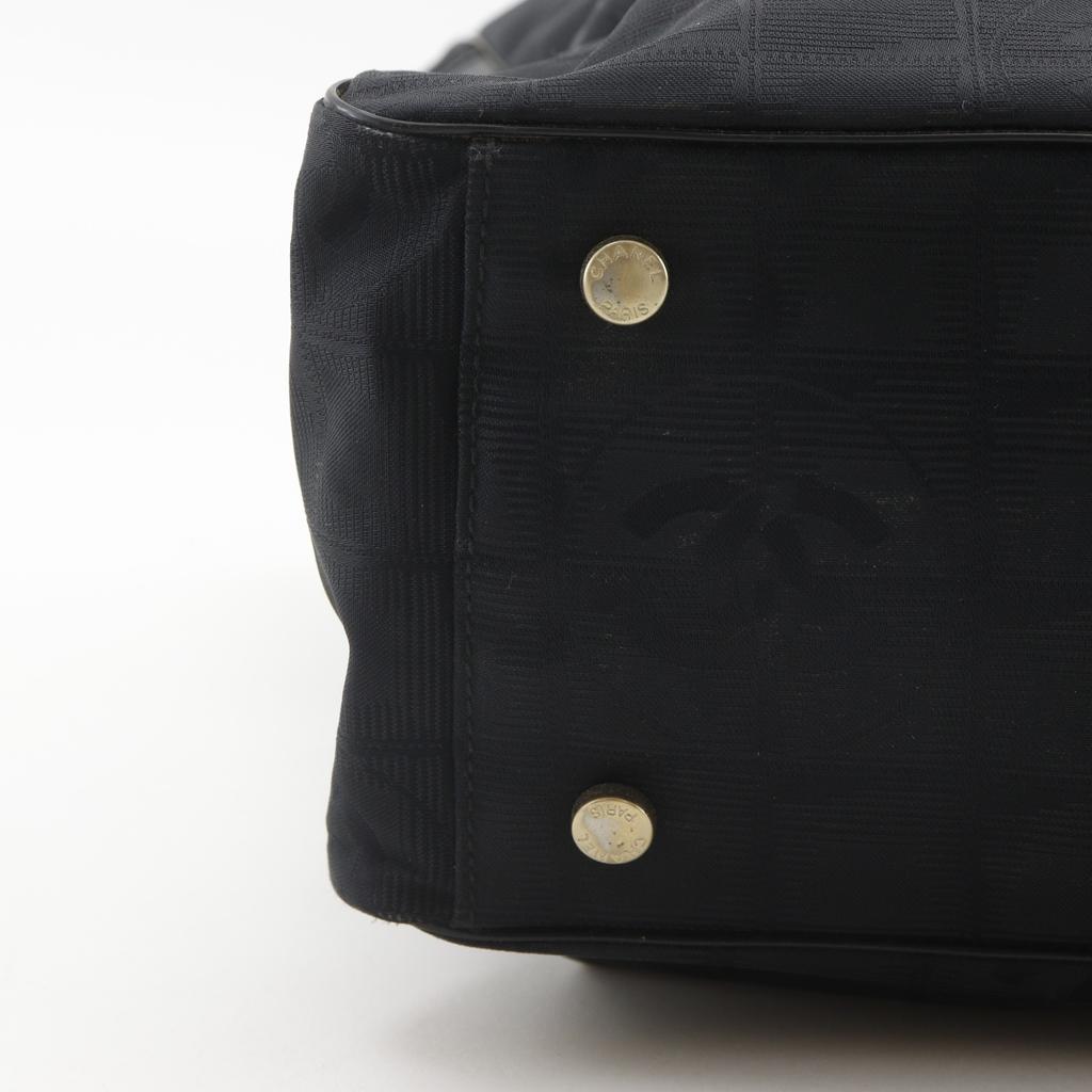 CHANEL New Travel Line Tote GM Tote Bag A15825 black Nylon canvas Women Used