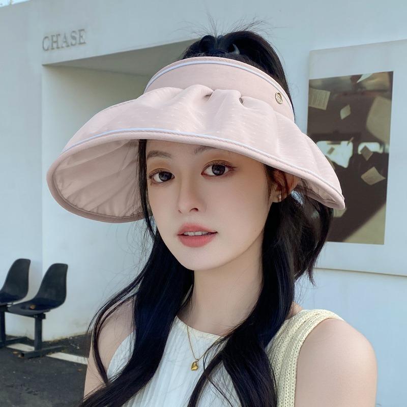 Shell Sunscreen Empty Top Hat Women's Summer New Headband Sun Hat Outdoor Travel Sun Hat Adjustable Beach Hat