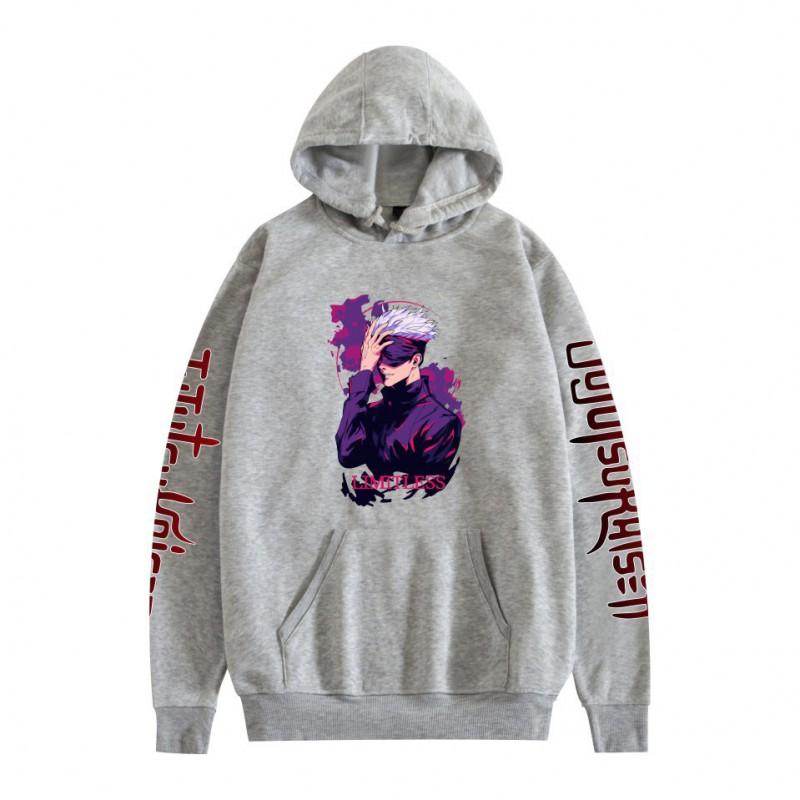 Jujutsu Kaisen Anime Hoodie Cartoon Print Loose Fit Sweatshirt Teens Couples