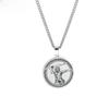 Olympus God Zeus round Pendant Men's Necklace Stainless Steel Ancient Mythology Jewelry Fashionable Titanium Steel Male Acces...
