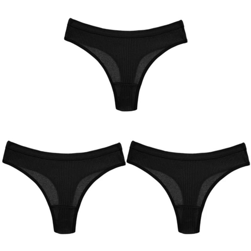 3Pcs Women Cotton Panties Fashion V Waist Underpants Sexy Girls Briefs M-2XL Low-Rise Ladies Underwear Women's Lingerie