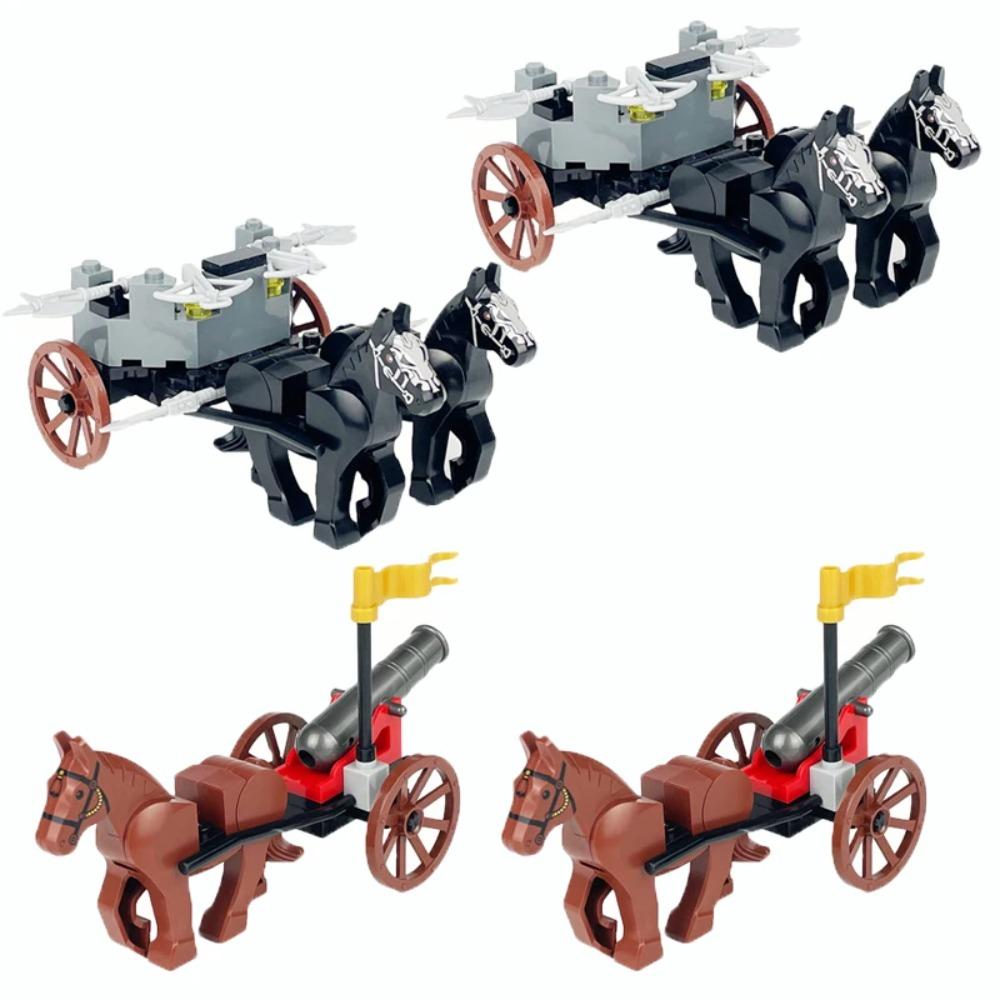 Medieval Castle Siege Weapons Building Blocks Siege Engine Cannon Car  Catapult Crossbow MOC Assembly Bricks Toys