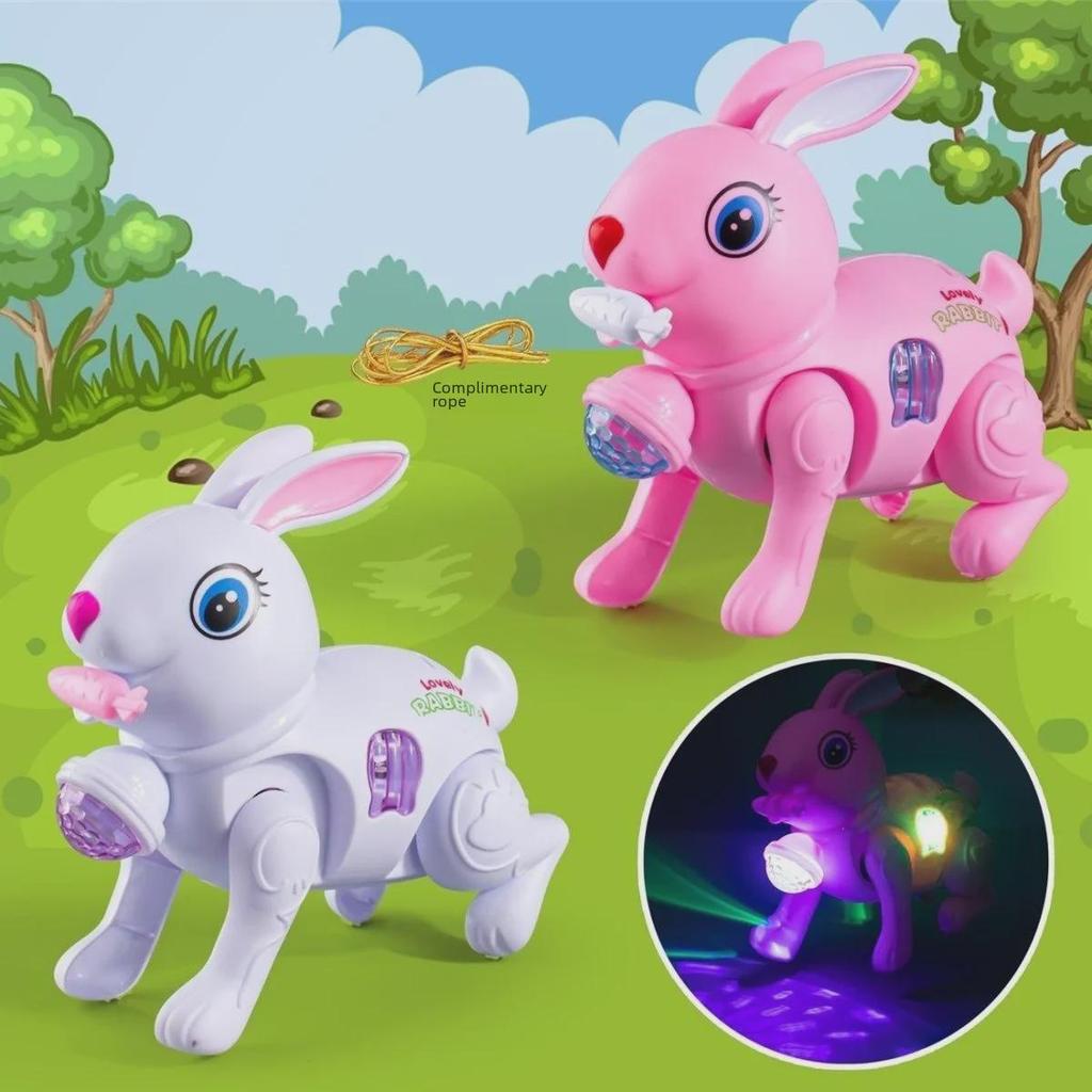 Electric Jumping Bunny Toy with 3D Light & Music Projection