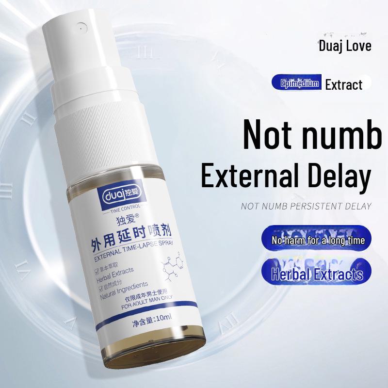 Duai Blue & White External Delay Spray - Adult Sex Aid, 200ml Box