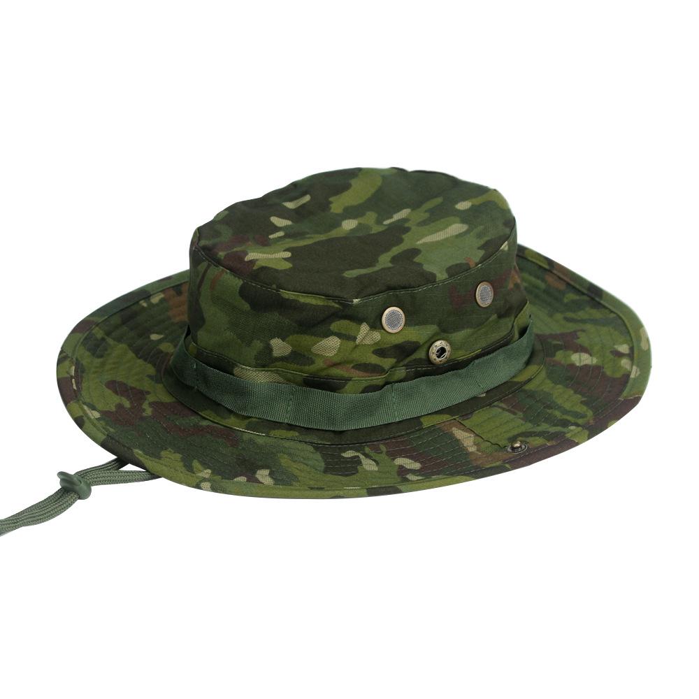 Faltbarer Militär-Camo Eimerhut mit breiter Krempe für Outdoor-Wandern & Angeln