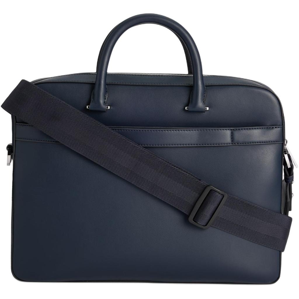Hugo Boss Textured Decor Synthetic Leather Tote Briefcase Unisex bags Dark-Blue 50540308