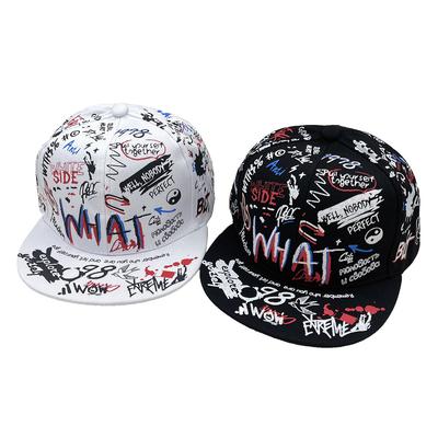 Cartoon Graffiti Print Kappe Persönlichkeit Street Trend Männer und Frauen Flache Hip Hop Kappe Baseballkappe