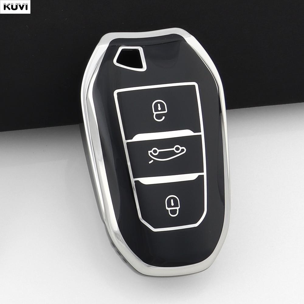 For Peugeot 2008 3008 4008 5008 308 408 508 Citroen C1 C2 C4 C6 C3-XR Picasso Grand DS3 DS5 Shell TPU Car Smart Key Case Cover