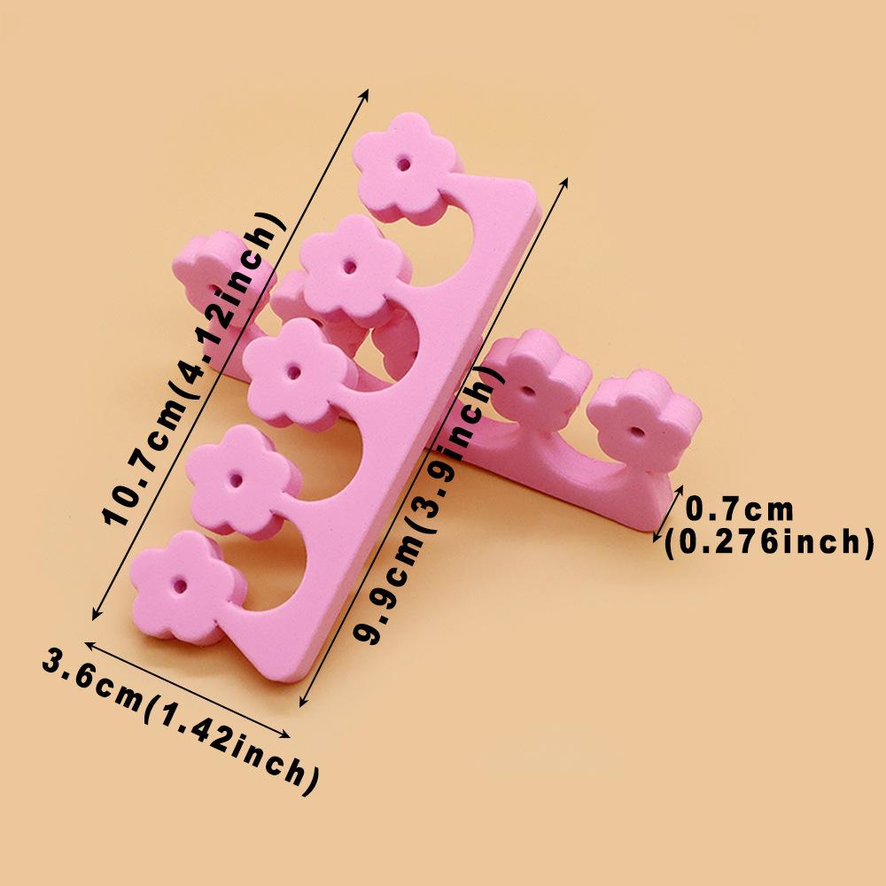 Plum Blossom Split Toe and Finger Separator - Cute, Disposable EVA Sponge with 4 Holes.