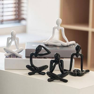 Statua di uomo seduto, scultura, decorazione per casa, ufficio, soggiorno, scrivania, ornamento, regalo di compleanno per Natale