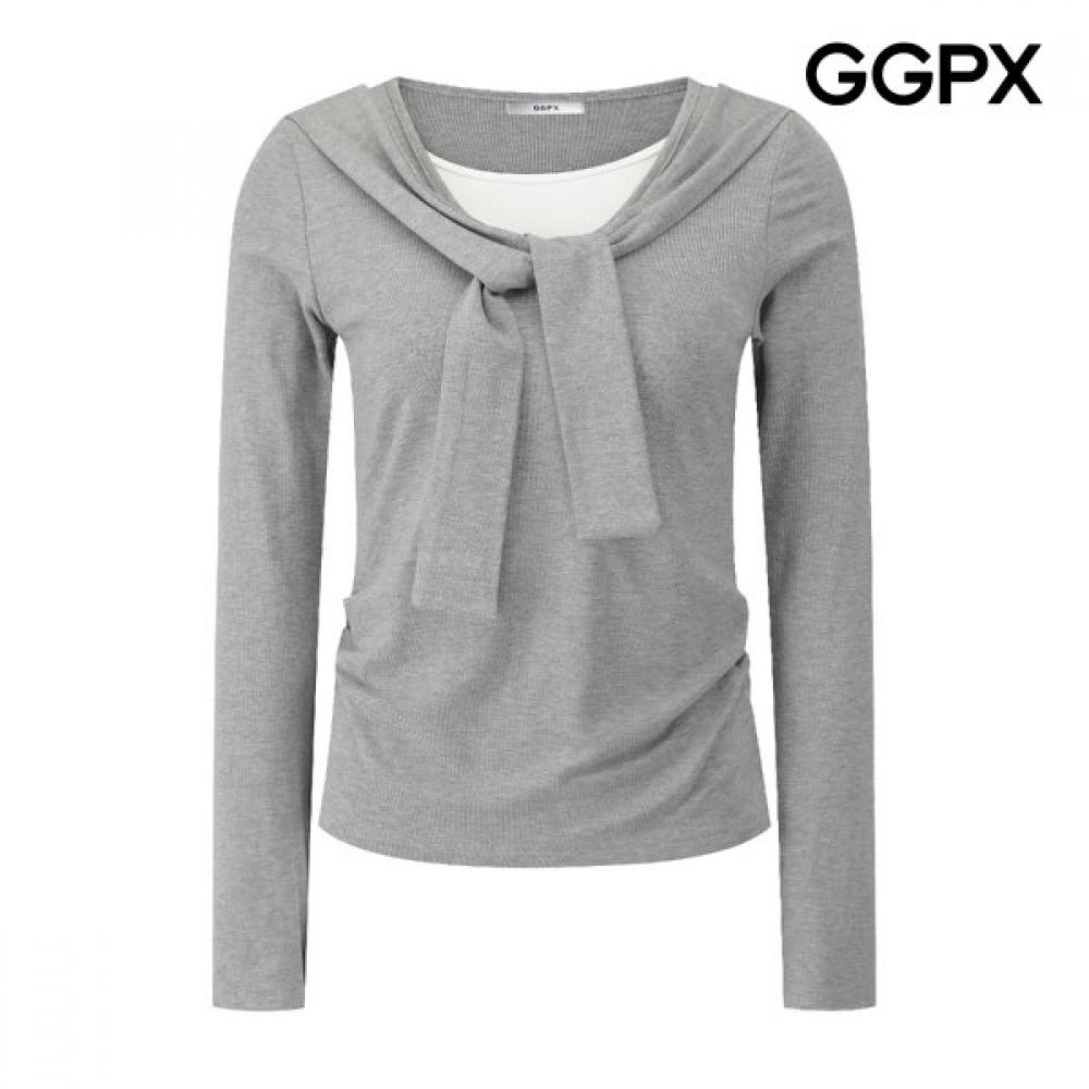 Shawl Layered Double T shirT gq2Ts004f Grey/F