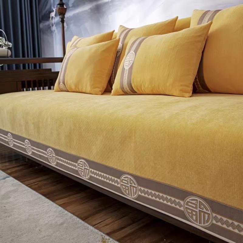 

Подушки для дивана в китайском стиле Fumantang из шенилла, универсальные для четырех сезонов, противоскользящие, пыленепроницаемые, для украшения гостиной, подушка для дивана 70x70cm 1pcs