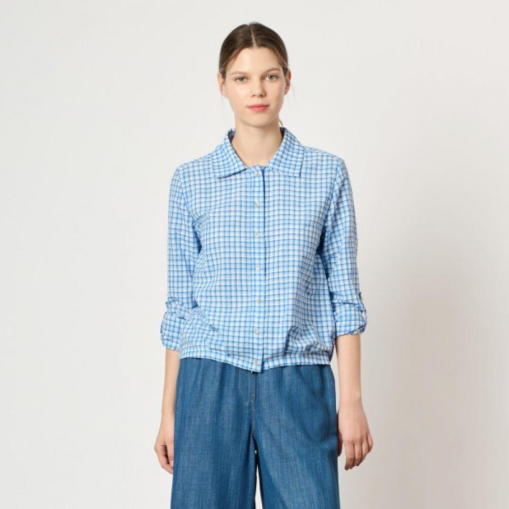 

Bcbg Check Banding Blouse B4f7b470 Purple (63)/77