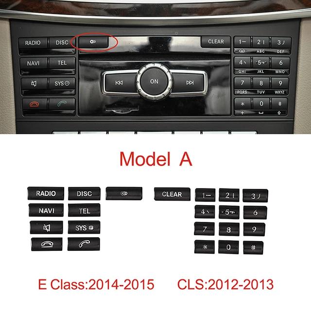 Car Central Control CD Panel Button Decorative Patch Trim Stickers ABS For Mercedes Benz C/E Class W204 W212 GLK CLS 2012-2013