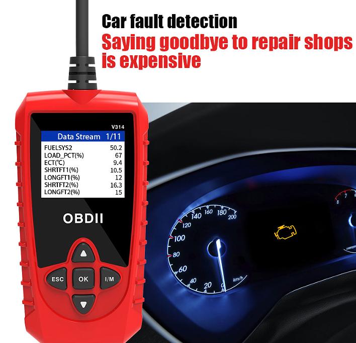 

Automotive Engine Fault Code Query Vehicle I / M Ready Status EVAP Test Vehicle Battery Voltage Read OBD home (iOS, Android, Windows)